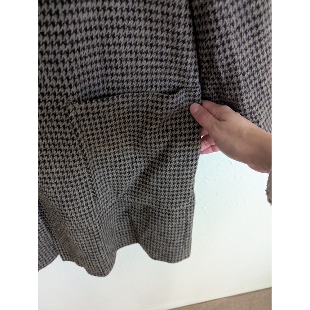 Zara houndstooth coat size M tailored neutral outerwear cool girl - Picture 5 of 7